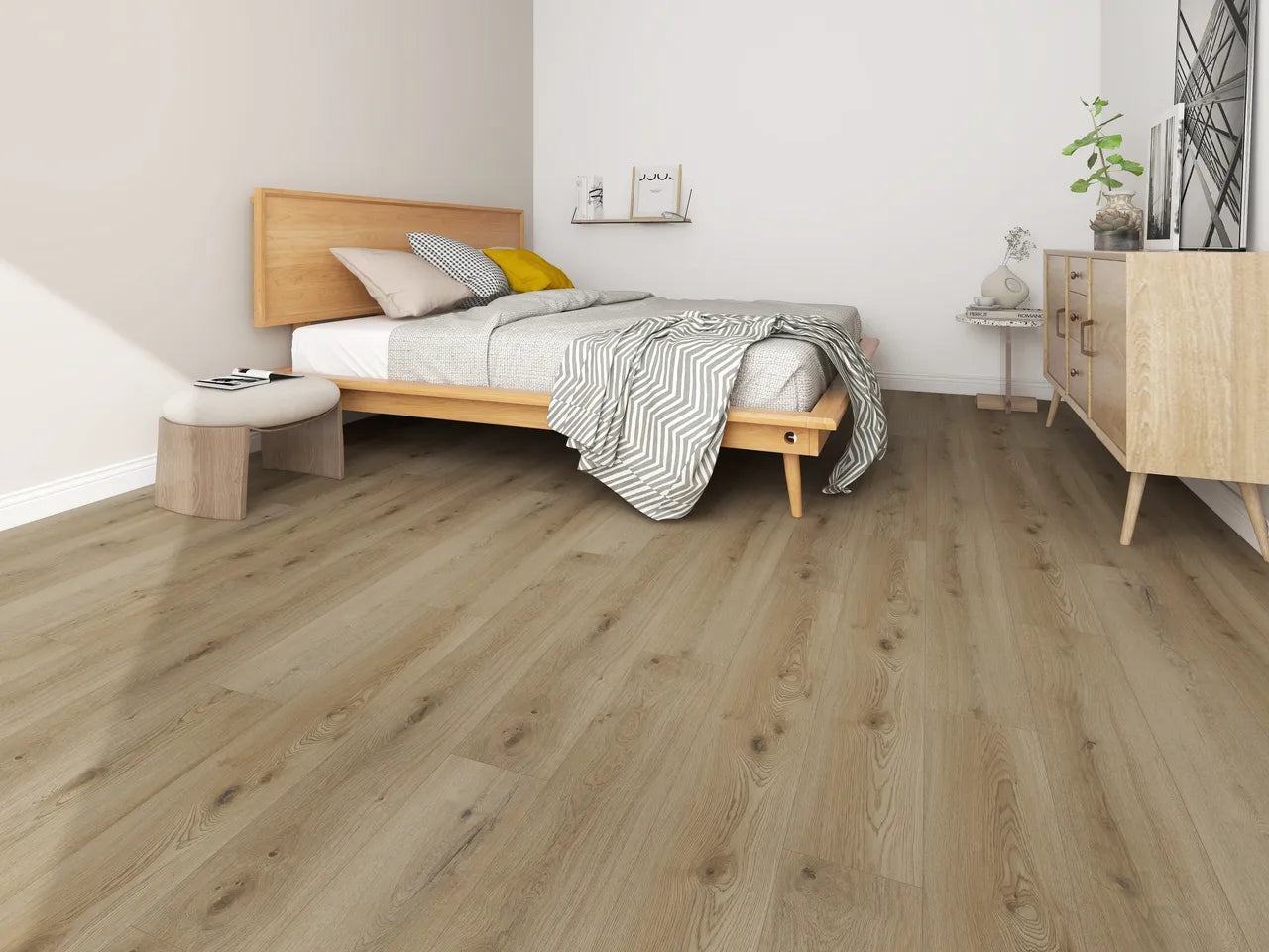 Decor Vinyl SPC 6mm Nestglow Collection 12mil - Caramel Oak Pro